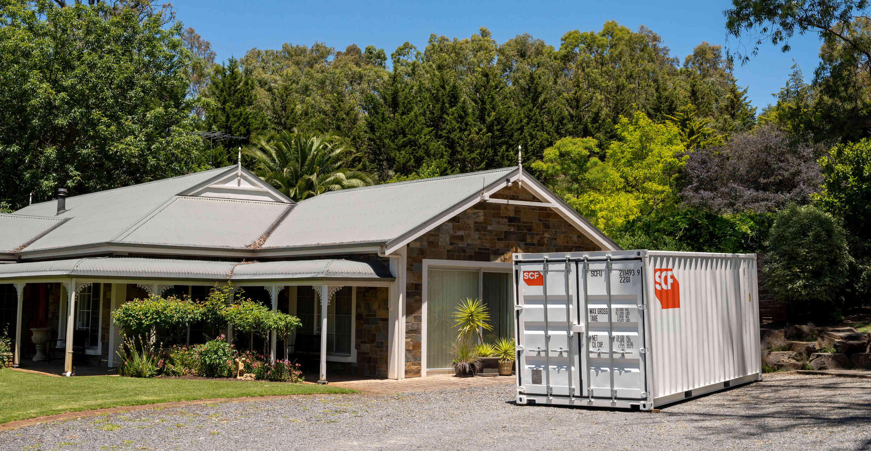 SCF 20Ft Container Gravel Driveway Wide