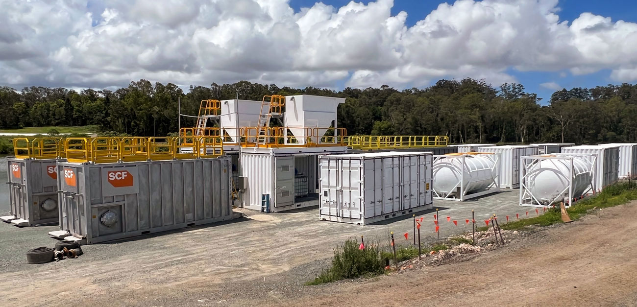 SCF BLS tanks and containers on site