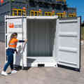 Opening an 8ft SCF shipping container