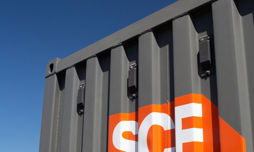 SCF standard height container in depot